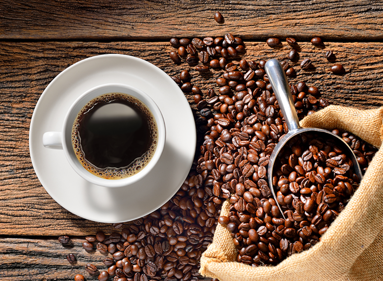 Coffee cup and beans image