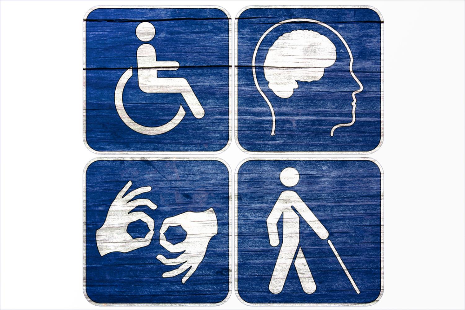 Signs regarding accessibility issues