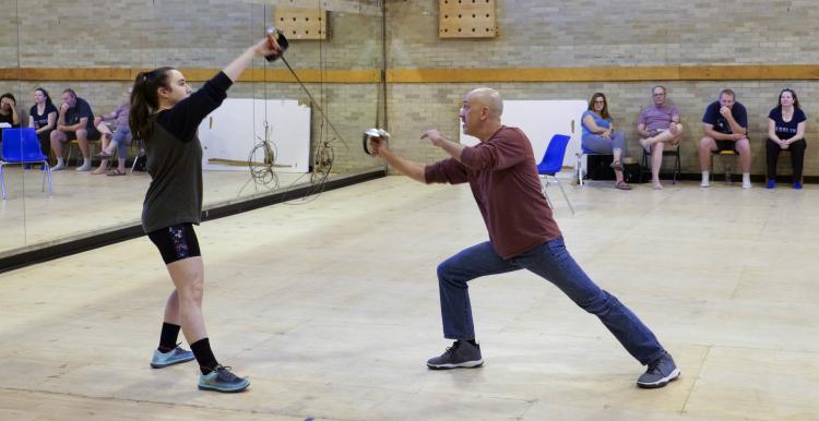 Sword fighting practice