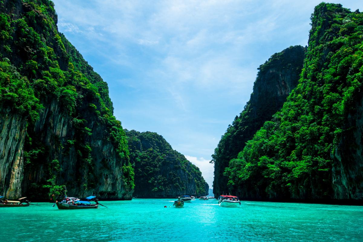 Boats in Thailand Bay