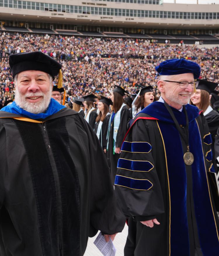 Provost Moore at commencement