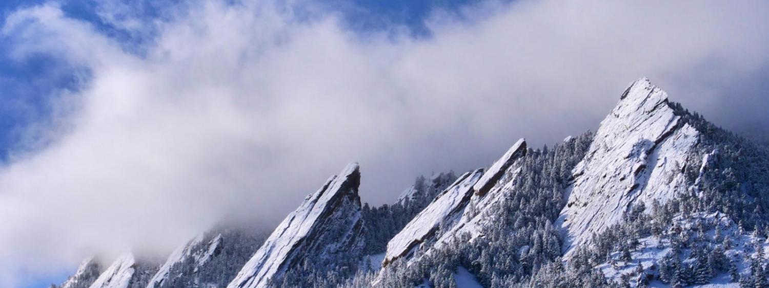 Flatirons with snow