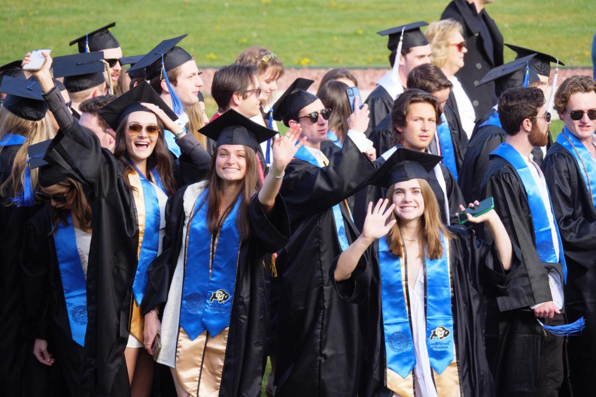 Students at graduation
