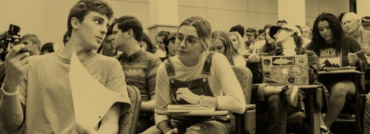 CU students in a classroom