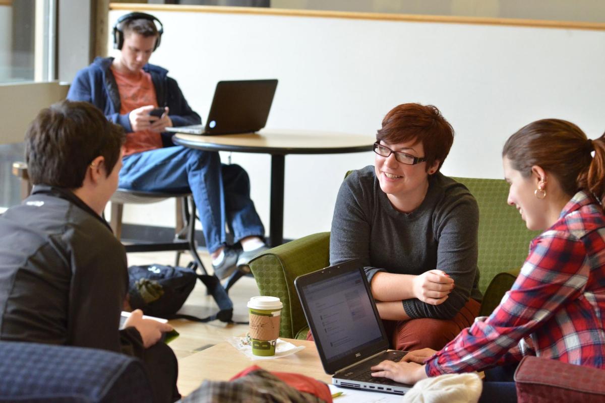 Students studying