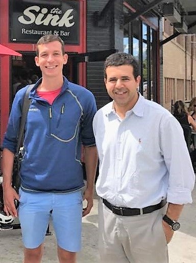 Professor Hussein (right) and his former PhD student and co-author Dimitri Krattiger. Dr. Krattiger has won a Smead Aerospace Graduate Research award this year recognizing his outstanding record in research.