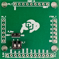 A printed circuitboard with a CU Boulder buffalo logo.