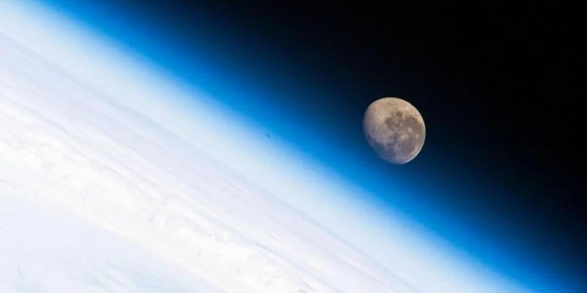 The Earth and Moon from space.