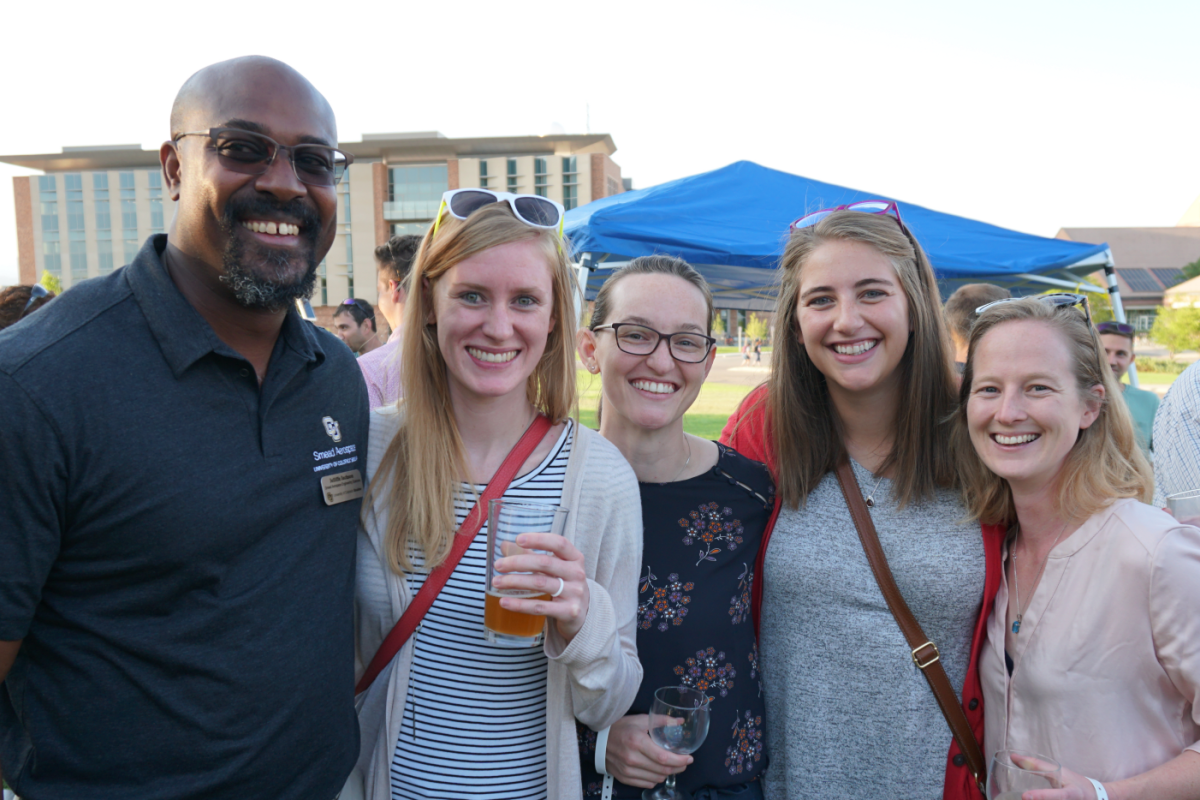 Jelliffe Jackson with a group of alumnae.