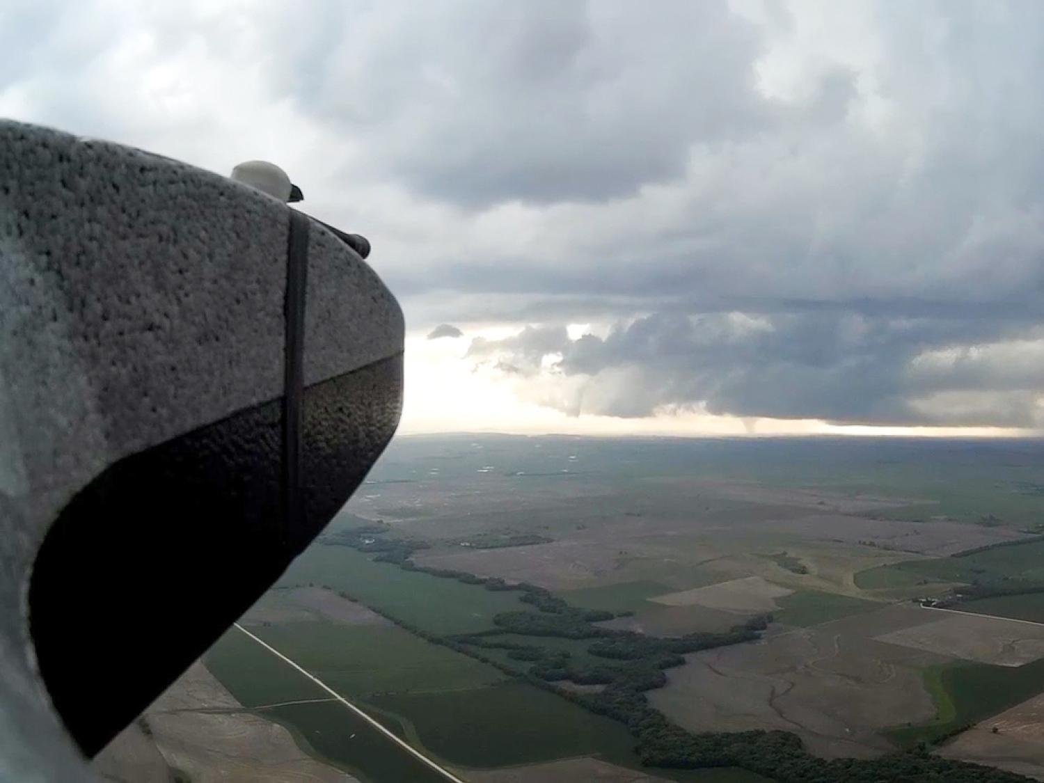 RAAVEN uncrewed aerial system in midflight.