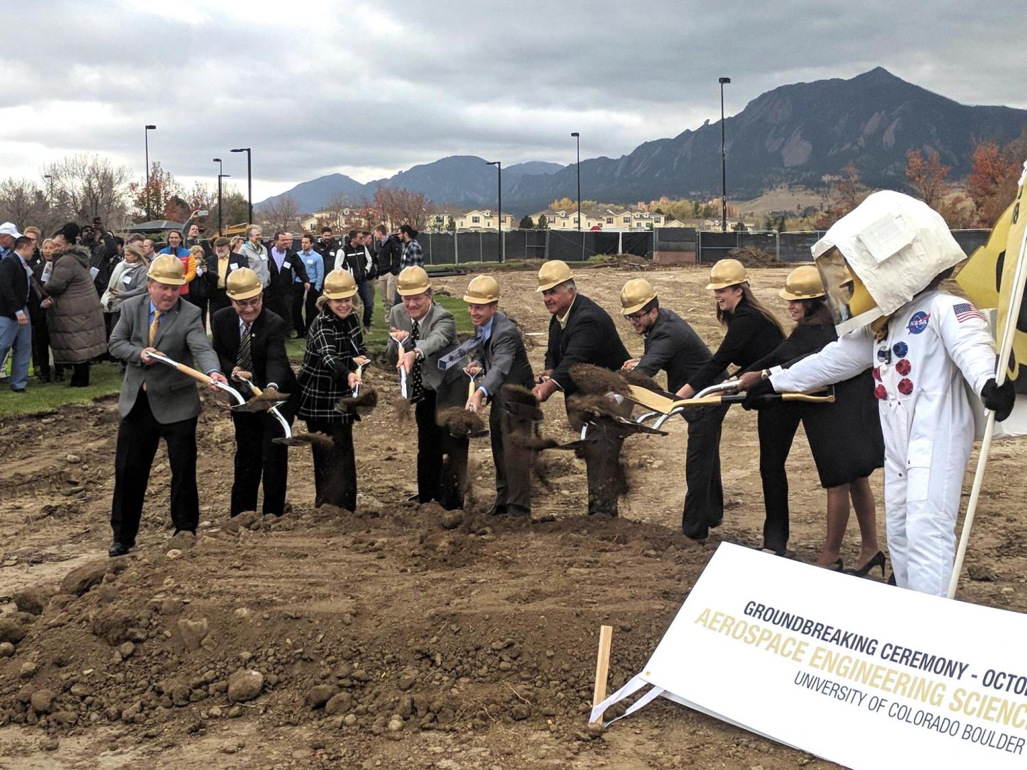 Breaking ground.
