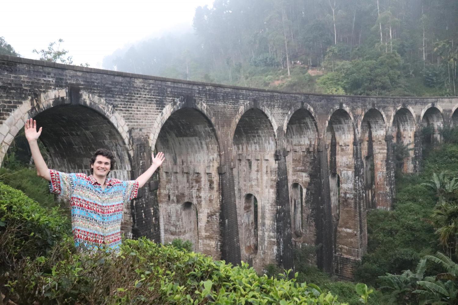 Connor at the Nine Arch Bridge near Ella, Sri Lanka in Feb. 2020.