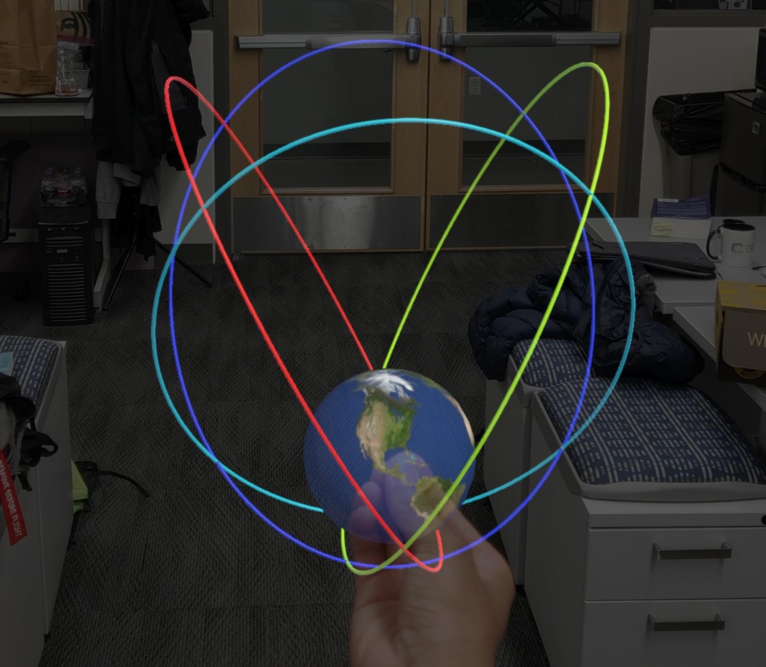 Example of the mixed reality software.