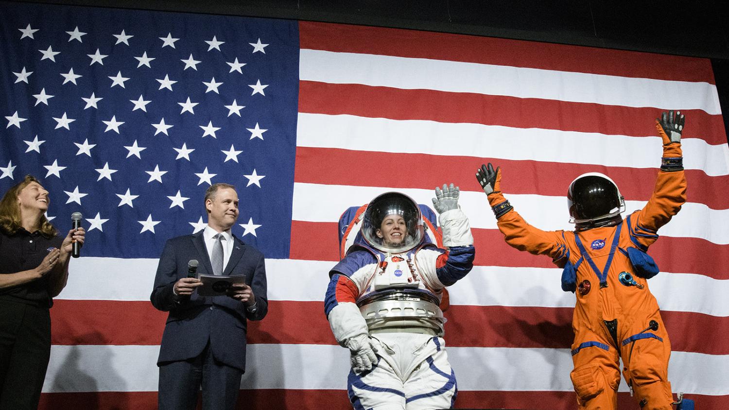 People in NASA's new spacesuits