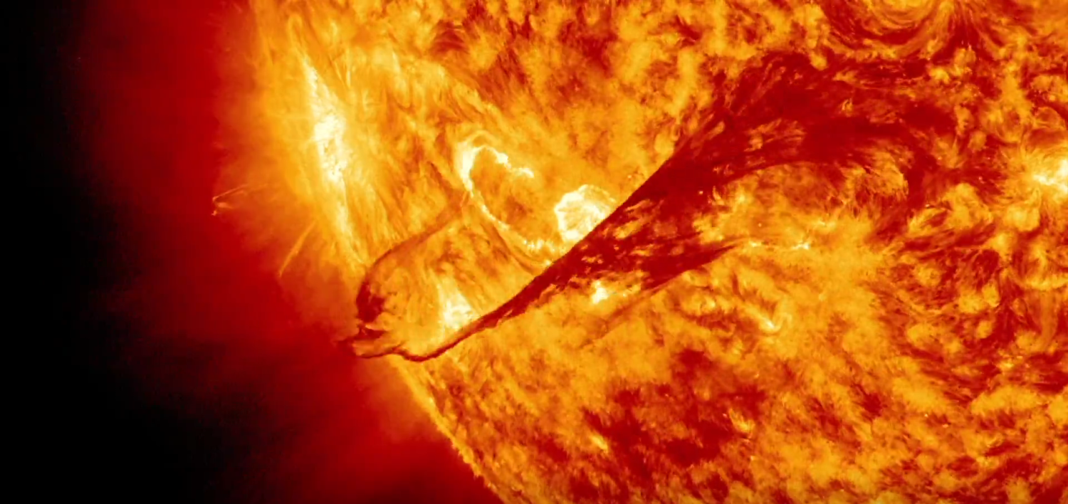 A solar flare.