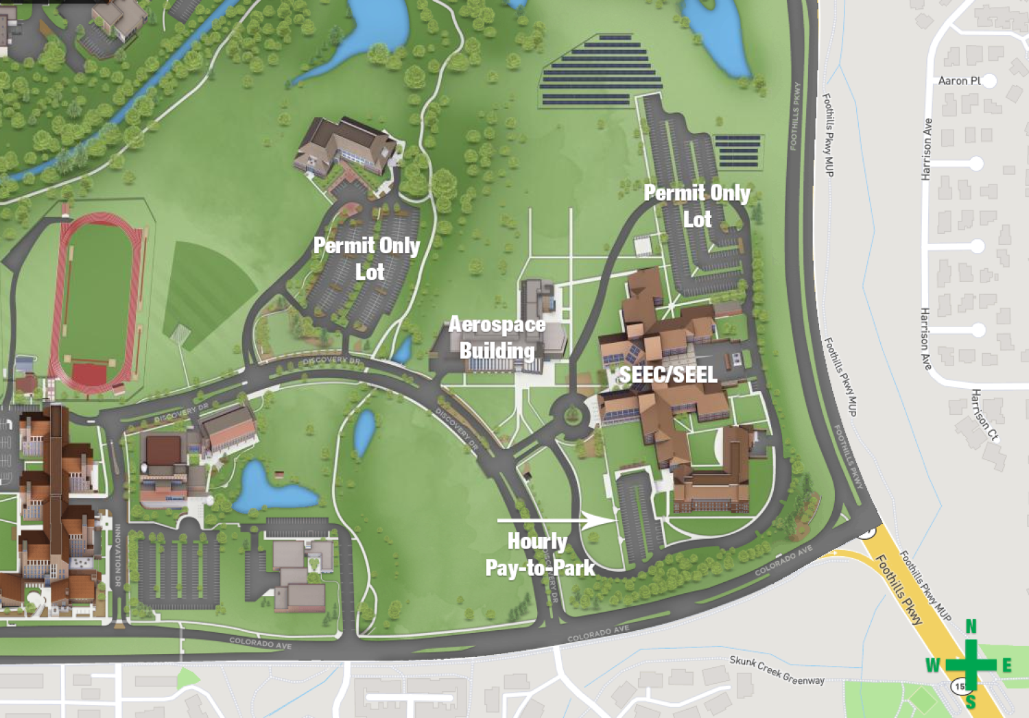 Map showing parking.