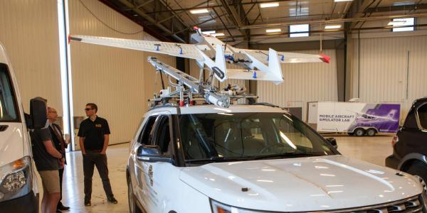 A RAAVEN drone on an SUV