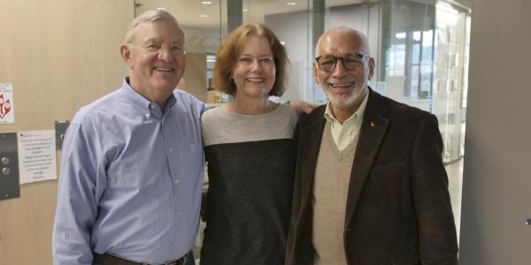 Bolden with Prof. Jim Voss and Voss's wife Suzan.