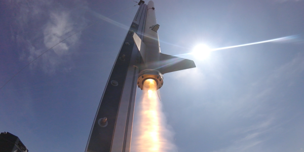 Mach diamonds visible during the Chimera liftoff.