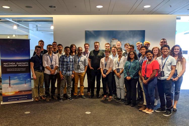 Isakowitz Fellows with Elon Musk