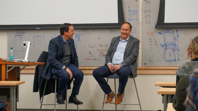 Mark Sirangelo and Robert Lightfoot at the seminar.