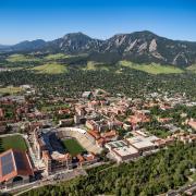 CU Boulder from the air.