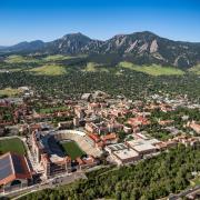 CU Boulder from the air.