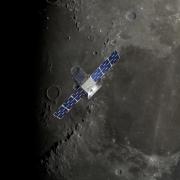 CAPSTONE over the lunar North Pole.
