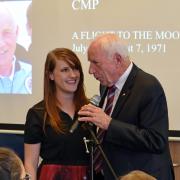 Christine Reilly with astronaut Al Worden