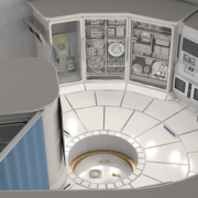 A space station rendering