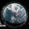 Rendering of debris orbiting the Earth.