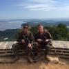 Richard Barnitz and a second soldier in Marine Corps uniforms.