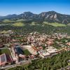 CU Boulder campus seen from the air
