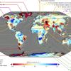 Global map showing terrestrial water storage over time. Source: Nature