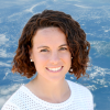 Allie Anderson montage with the International Space Station in the background.