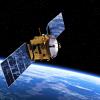 Communications satellite in orbit
