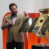 Bradley Cheetham with the CAPSTONE satellite.