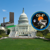 The US Capitol and a CAD drawing of CU-E3.