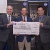 Ben Fried at the NASA check presentation.
