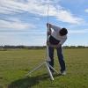 Lucas Droste with the rocket.