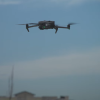 A flying quadcopter