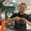 Alyvia Hildebrand works in the lab