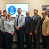       Representatives from CU Boulder meet with leaders of the Air Force Office of Scientific Research, Col. Michelle Ewy and Col. Jason Mello (center).