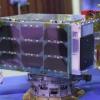 INSPIRESat-1 with its solar panels folded up in preparation for launch.