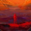 Visualization of an astronaut on Mars.