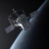 Satellite in orbit.