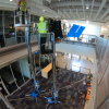 The satellite being installed.