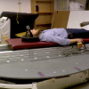 Prof. Torin Clark demonstrates the human test centrifuge