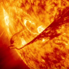 A solar flare.