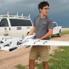 A student holding a UAV.